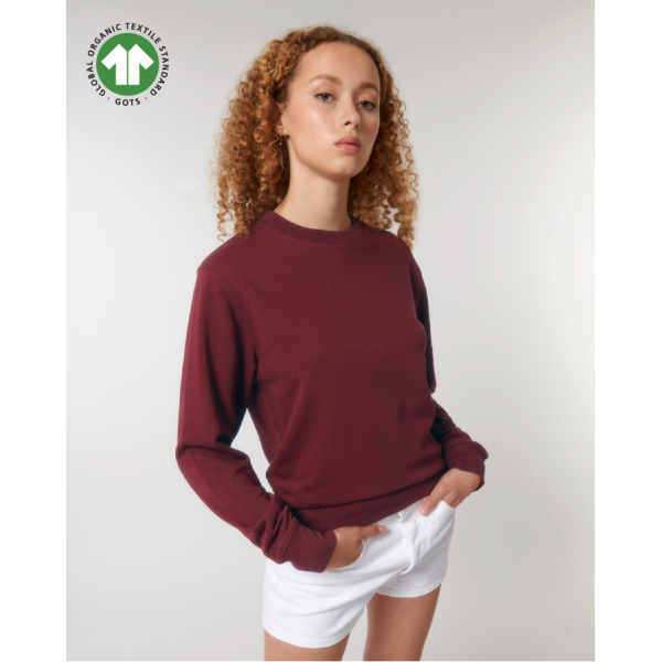 Matcher - Het unisex terry sweatshirt met ronde hals en medium pasvorm